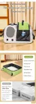 Portable Foldable Cat Litter Box for Travel,large – Grey