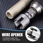 1/2′ 3/4′ Pipe Thread Cutting Tool,  New Integrated Internal & External Pipe Threading Tool, Dual-Function Threader Kit for Home Repair