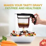4 Cups Gravy Separator and Fat Separator 32 Ounces for Gravy, Soup Or Sauce, 1L Measuring Capacy