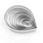 10Pcs Petals Shaped Sugar Mold Set Stainless Steel for Cake and Cookie Design