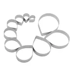10Pcs Petals Shaped Sugar Mold Set Stainless Steel for Cake and Cookie Design