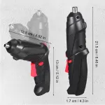 1Set Rechargeable Cordless Screwdriver with LED Light for Home Use Black