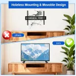 2Pcs TV Stand Mount – Durable Plastic, Non-Slip Base, Easy Install