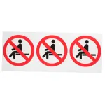 3Pcs Safety Warning Signs Red Adhesive Warning Stickers for Daily Industrial Use