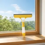 3 in 1 Window Cleaning Scraper, Window Squeegee with Spray, Home Window Cleaner Tool for Car/Home/Kitchen Window Glasses