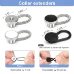 12 PCS Shirt Collar Button Extenders,Comfortable Neck Button Extender for Mens Dress Shirts,Instant Tie Collar Expansion