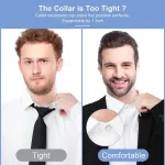 12 PCS Shirt Collar Button Extenders,Comfortable Neck Button Extender for Mens Dress Shirts,Instant Tie Collar Expansion