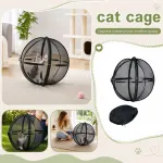 Clearance!360° Panoramic Rolling Cat Playpen – Indoor & Outdoor Safe Enclosure, One-Click Setup & Easy Storage, Breathable & Washable