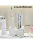 1Pcs Charming Bow Ceramic Toothbrush Holder – Portable Bathroom Organizer, No Drilling, Suitable for Toothbrush and Toothpaste Storage Pink