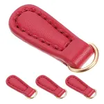 4pcs Red Faux Zipper Pulls for Backpack Clothing Repair Set
