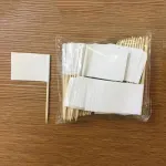 100 Pcs Wooden Cake Flag Toppers White DIY Cupcake Picks for Party Hosts
