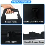 Travel Carrying Case Compatible with Portable Power Station Storage Case with Waterproof Bottom and Front Pockets for Solar