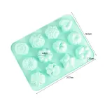 12 Different Flowers And Grass Shaped Silicone Moon Cake Molds Handmade Soap Aromatherapy Molds Ice Grids