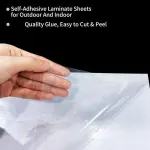 36 Sheets Holographic Sticker Paper,Holographic Laminate Sheets,Clear Vinyl Sticker Sheets,11.7 X 8.3 Inches(Star)