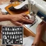 32 Pcs Sewing Machine Presser Foot Set, Snap on Sewing Feet Fit for Singer, , , Euro-Pro