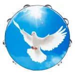 10 Inch Peace Dove Double Layer Hand Tambourine
