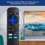 Remote Control for Hisense-TCL-Onn-Sharp-Philips-Westinghouse-Insignia-Element Roku TV Remote Replacement
