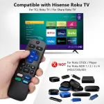 Remote Control for Hisense-TCL-Onn-Sharp-Philips-Westinghouse-Insignia-Element Roku TV Remote Replacement