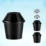 2 Packs Bass Drum Spur Feet, Legs Threaded Rubber Foot with Lock Nuts for