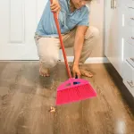 2Pcs Heavy Duty Broom Head Red Plastic for Floor Maintenance with Densely Packed Bristles
