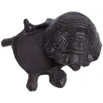 Cast Iron Turtle Key Safe Hidden Compartment Box for Outdoor Garden Entryway