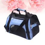 Portable Pet Carrier Bag with Adjustable Shoulder Straps and Secure Safety Zippers for Small Pets