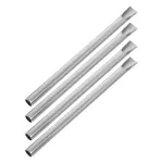 4Pcs Washable Stainless Steel Straw Plated Silver Reusable Metal Straw for Drinks