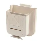 Folding Kitchen Garbage Can Wall Mounted Hanging Trash Bin No Drill Cabinet Door Trash Can Large Capacity Kitchen Waste Bin Kitchen Storage Organizer Cabinet Door Hanging Garbage Bin Waste Management