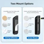 2pcs Wall & Under Desk Laptop Mount Holder,Anti-Scratch Pads,Universal for Keyboards,Tablets&More