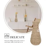 Compact Rattan Desktop Vase with Woven Design for Elegant Home Display
