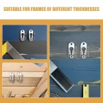 1Set Adjustable Metal Picture Frame Hanger Hook for Living Room