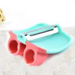 1Pc Violet Silicone Finger Held Peeler for Efficient Kitchen Use