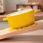 3Pcs Pot Holder Silicone Pads Kitchen Countertop Hot Dish Mats Multi Function Reusable