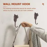 Light Brown Iron Wall Hooks for Home Bathroom Bedroom