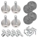 1Set Multi Color Adjustable Furniture Levelers Feet with Screw on Design for Cabinets