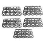 15 Hole Black PP Plant Growing Trays for Gardening 5Pcs