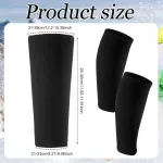 2 Pairs Water Ski Calf Compression Sleeve Protector, Elastic Neoprene Support for Water Sports