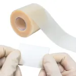 2Pcs Hydrocolloid Roll for Wound Care, 2in x 16ft Hydrocolloid Patch Bandages with Self-Adhesive, Ultra Absorbent, Flexible & Waterproof, Cut-to-Size, First Aid Kit Essential