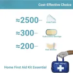 2Pcs Hydrocolloid Roll for Wound Care, 2in x 16ft Hydrocolloid Patch Bandages with Self-Adhesive, Ultra Absorbent, Flexible & Waterproof, Cut-to-Size, First Aid Kit Essential