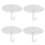 4 Pcs Suction Cup Hook Ceiling Hanging Small over Hooks White