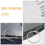 5-Pack Frameless Car Window Wiper Refills White Silicone Blades Replacement