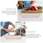 Multi-Function Golden Cutlery Storage Basket with Drainage for Kitchen Organization