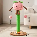 Cherry Shaped Cat Scratching Post with Turntable Toy