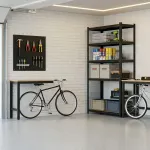 CARLA HOME 5 Tier Steel Shelving Unit – Garage Storage Shelf – Black – Modern