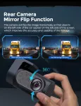 3.19″ Black IPS Dual Dash Cam with 4K+1080P, 5G WiFi, GPS, Night Vision & Free 64GB Card