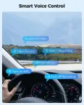 12″ Black Dual 4K+1080P Rear View Mirror Dash Cam with WiFi 6, GPS, Night Vision, 64GB