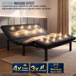 Therapedic Advance Double Adjustable Bed Frame Base with Head Tilt, Massage, USB & Wireless Remote