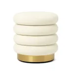 Interior Ave – Roma Round Milan Ottoman / Footstool – Off White