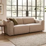 3 Seater Fabric Power Recliner with Power Headrest & Zero-Wall Design