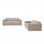Multiple Seater Fabric Power Recliner with Power Headrest & Zero-Wall Design